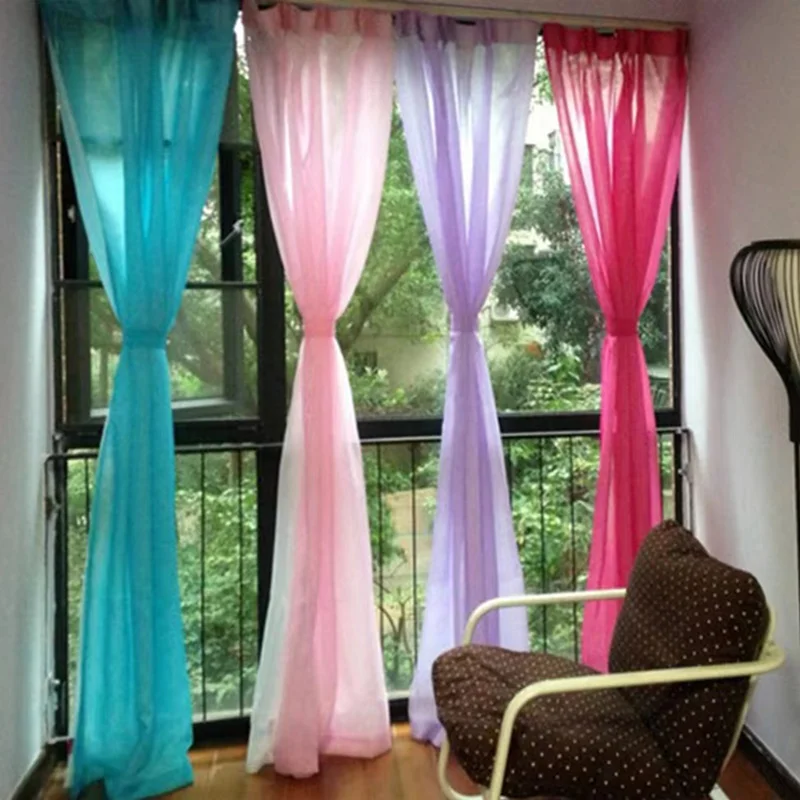 Rose Sheer Voile Curtain 1