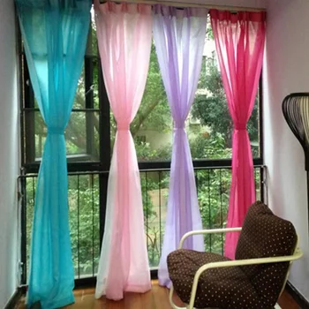 Rose Sheer Voile Curtain 1