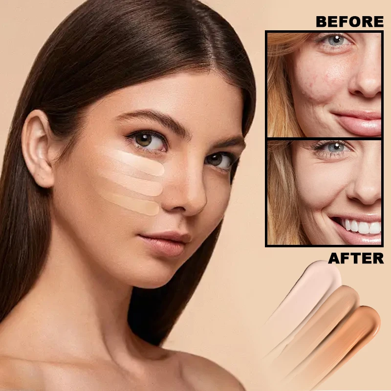 Long-lasting waterproof and sweatproof concealer with natural nude Maquiagem Liquid Concealer Beauty Face  Cosmetics Makeup Base 3