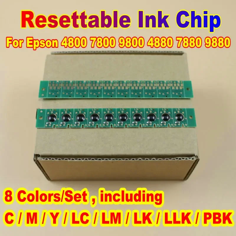 4880 7880 Printer Ink Chip Resettable Ink Cartridge Chips for Epson Stylus Pro 4800 7800 9800 4880 7880 9880 Replace Ic Chip