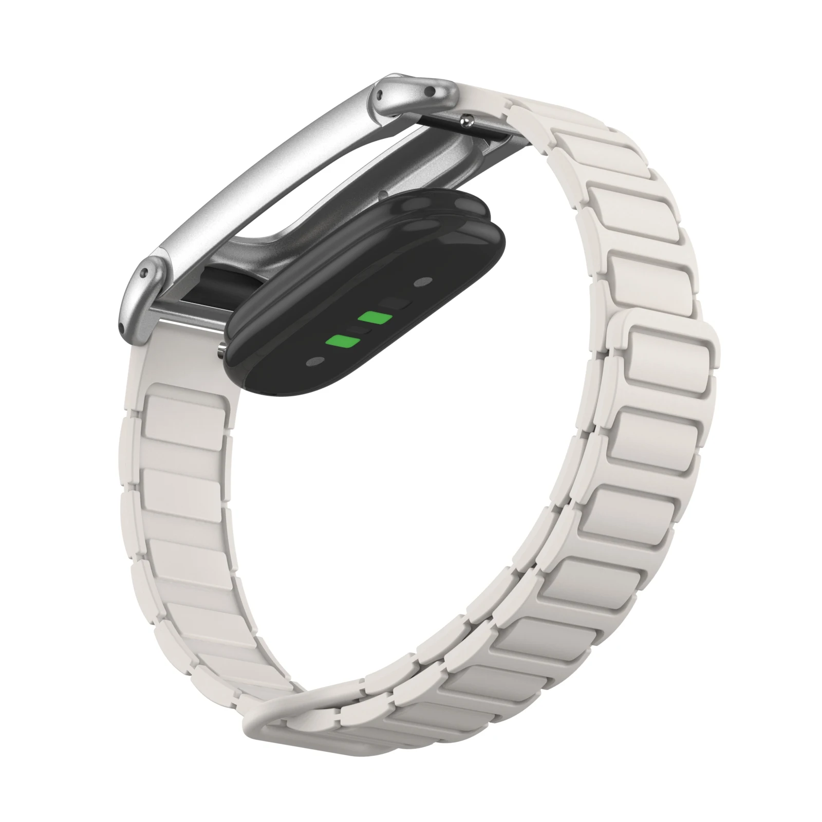 Premium Magnetic Silicone Strap with Durable Metal Protective Case and Adjustable Closure