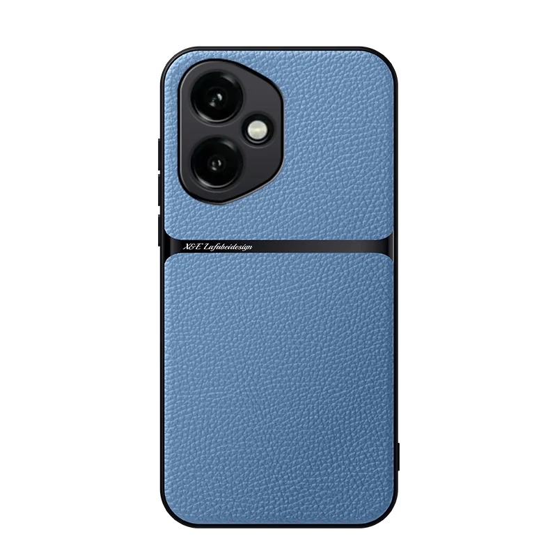 Ultra-Thin Magnetic PU Leather Phone Case with Drop-Proof Camera Protection
