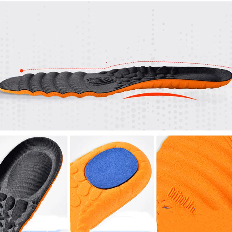 Stretch Memory Foam Insoles Orthopedic Sport Support Insert Woman Men Shoes Feet Soles Pad Orthotic Breathable Running Cushion