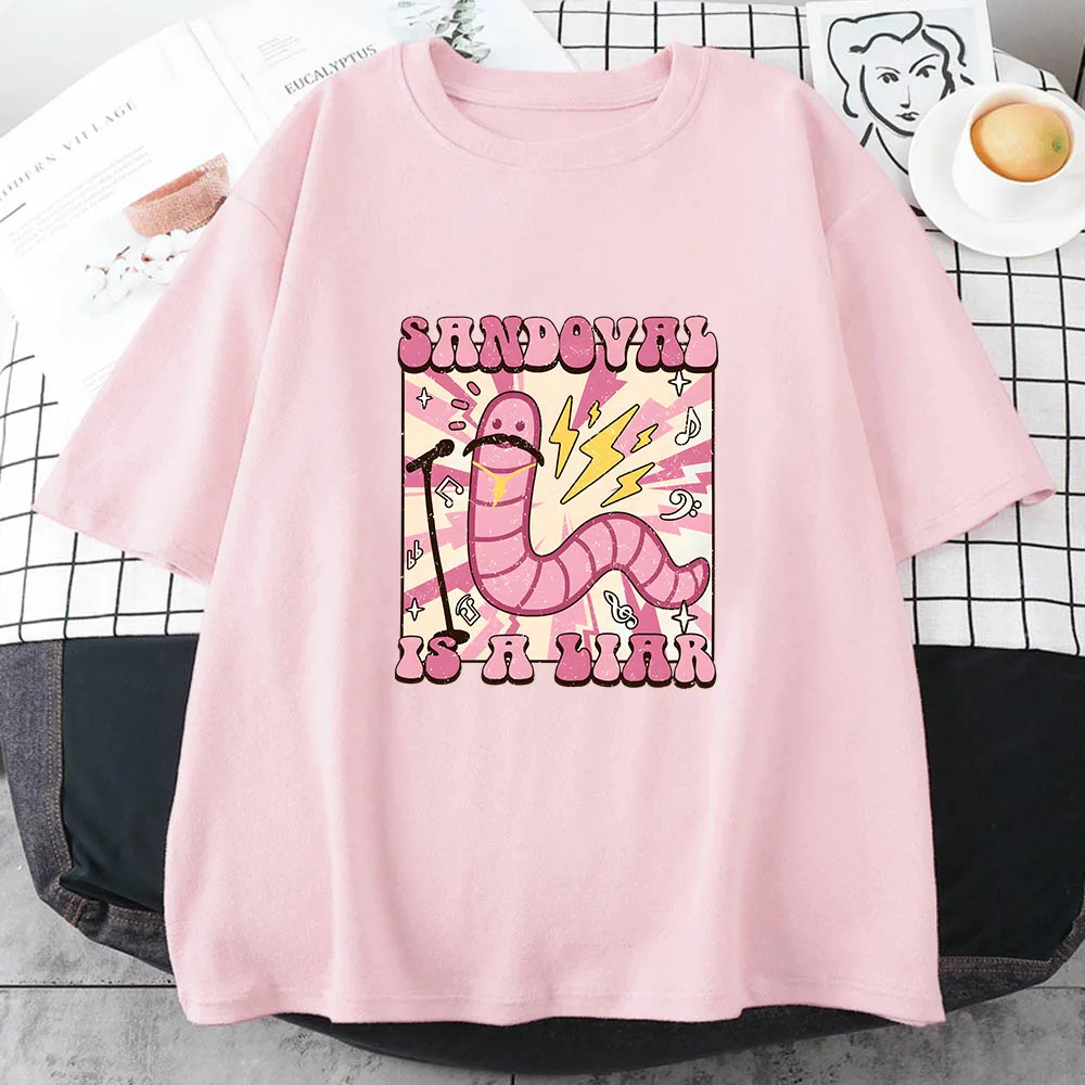 

Женская одежда в стиле Харадзюку с принтом «Ты червь с усами», Милая женская футболка, повседневные топы с коротким рукавом для пар на весну и лето