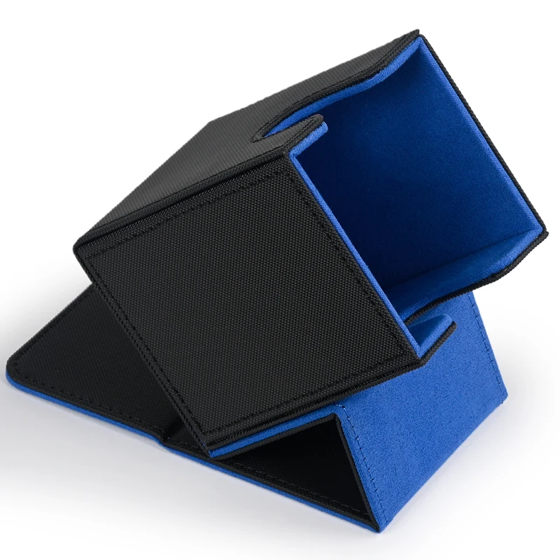 Card Deck Box Card Deck Box Holds 100+ Sleeved Cards PU Leather Card Storage Box For TCG game trading cards