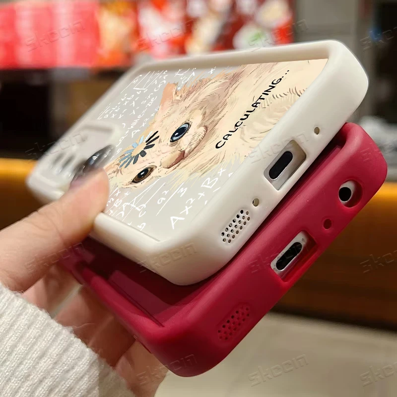 Whimsical Feline Silicone Phone Case - Soft Protective Cover