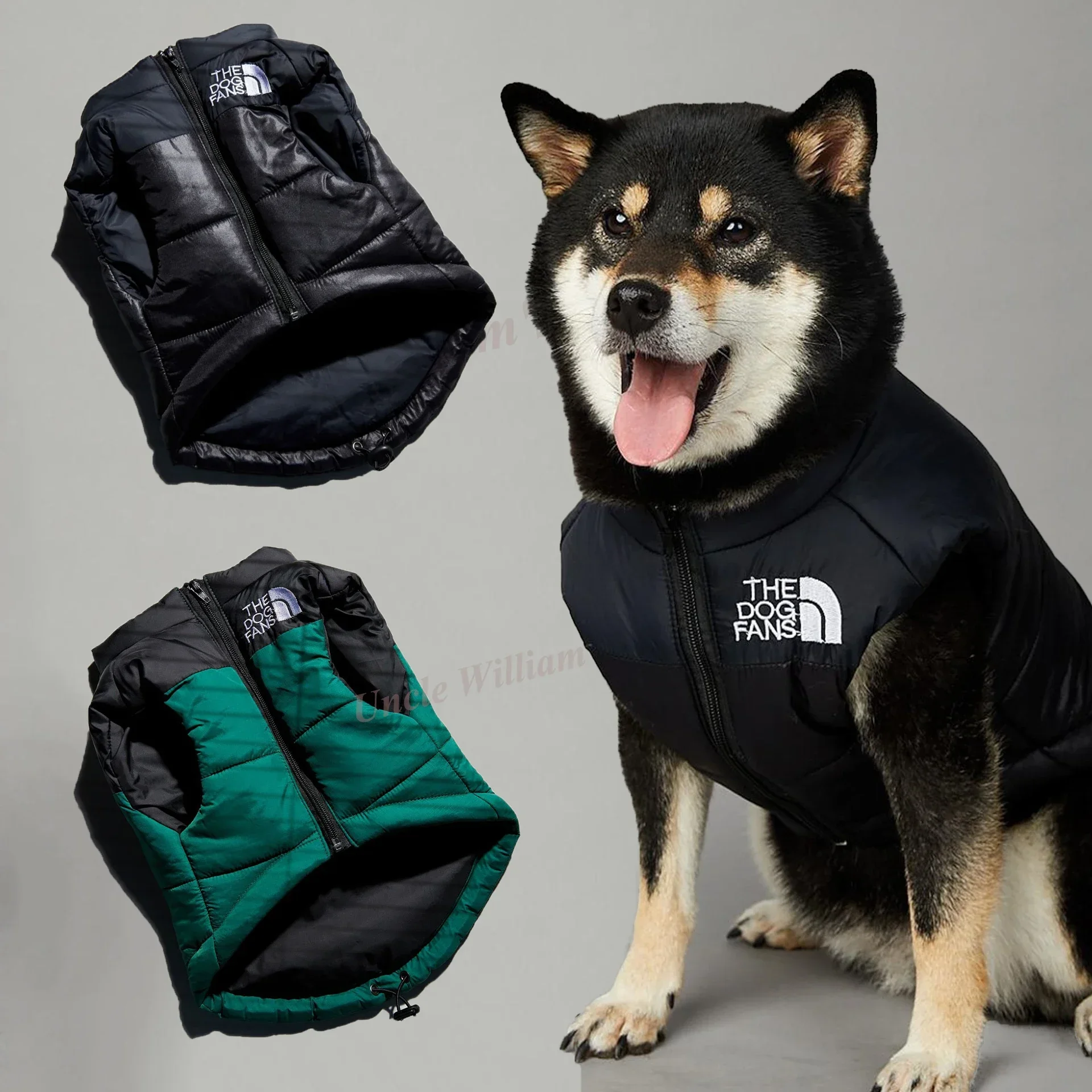 DogFacePunchPetJacketWinterWarmRaincoatAntiCottonClothing