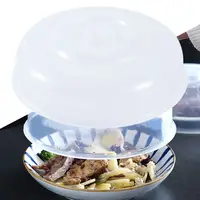 Couvercle anti-éclaboussures pour micro-ondes, 1 pièce, pour bols de cuisine, plat à gâteau, couvercle en plastique pour aliments frais, réutilisable et ventilé 4