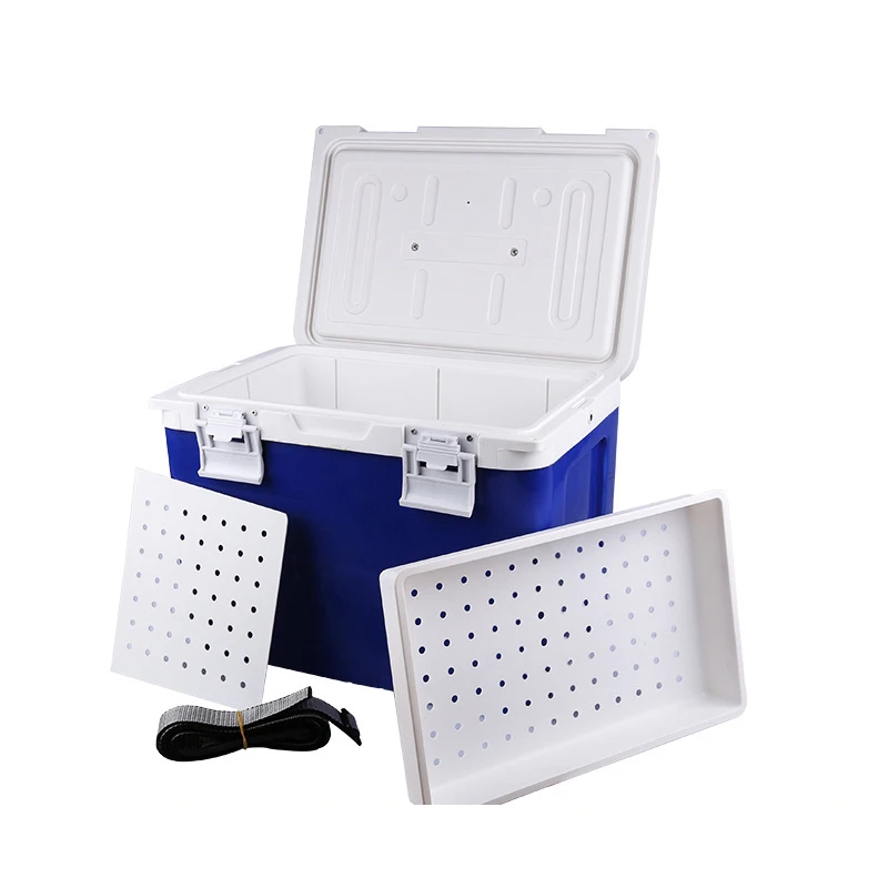 Camping Cooler Box Refrigerator 25l Electric Solar Powered Plastic Portable Car 12v Ice Rotomolded Cooler Box With Wheel