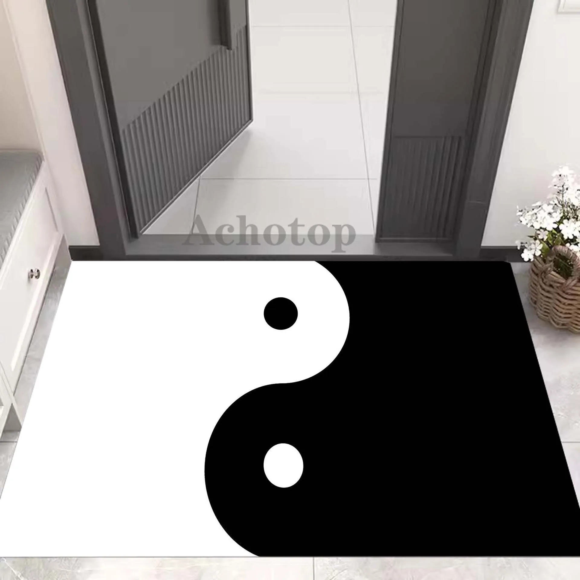 

Diatom Door Mat Geometric Mat Floor Decor Carpet Easy Clean Area Rug Living Room Household Doormats Entrance Door Anti-slip Mat