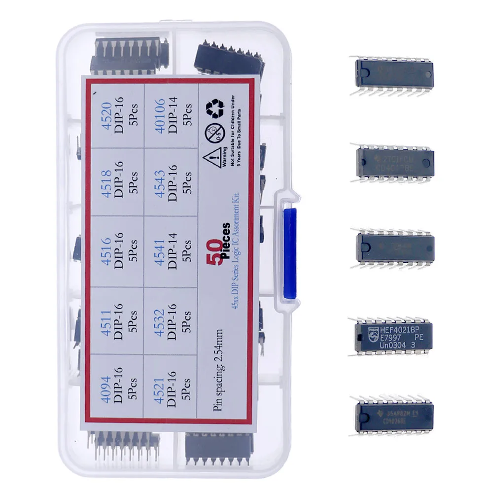 hef-hcf-cd-dip-4500-series-cmos-logic-ic-assortment-kit-4094-4511-4516