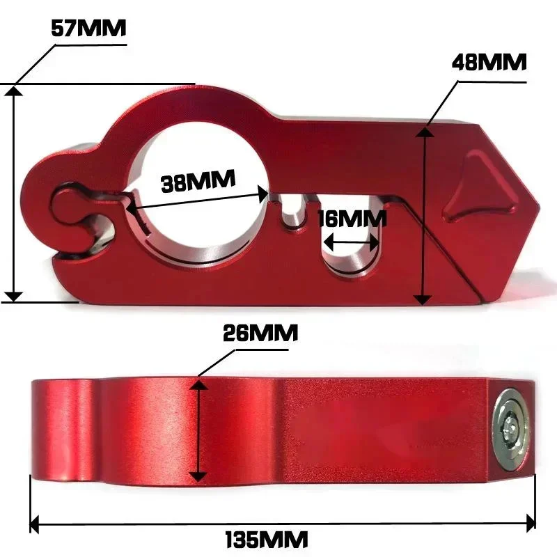 Motorcycle Accessories CNC Helmet Handle Lock Anti-theft Electric Motorcycle Horn Lock Modification Car Handle Accessories