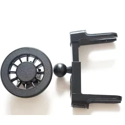 Universal Magnetic Car Phone Holder for Air Vent - Round Smartphone Stand and Clip Bracket (Black Color)
