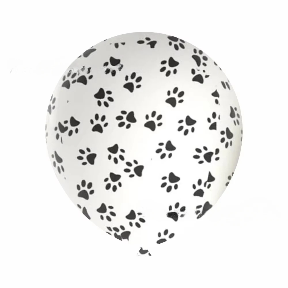 White Black Ballons Dog Cat Animals Pet Paws Latex Balloons Happy Birthday Party Baby Shower Decoration Kids Toy