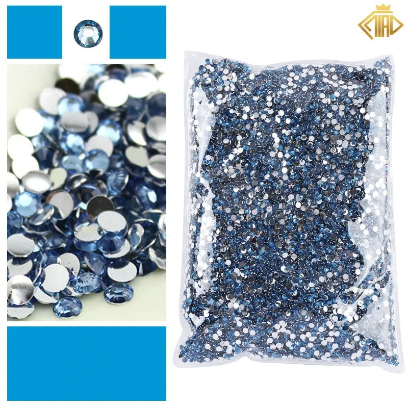 Blue Jelly Flatback Resin Rhinestones for Clothing and Nail Art Decoration