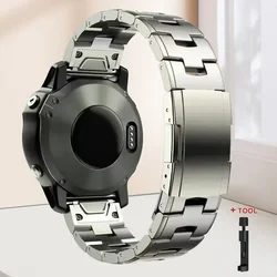 Titanium Metal Band, 26mm, Quick Fit Strap Wristband - 22mm (Titanium color)