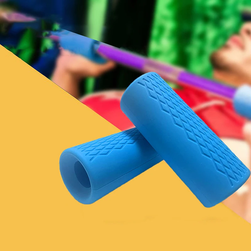 Barbell Dumbbell Grips Stress Relieve Dumbbell Handles Silicone Anti-slip Pad Thick Bar Handles Pull Up Weightlifting Grip 1Pc