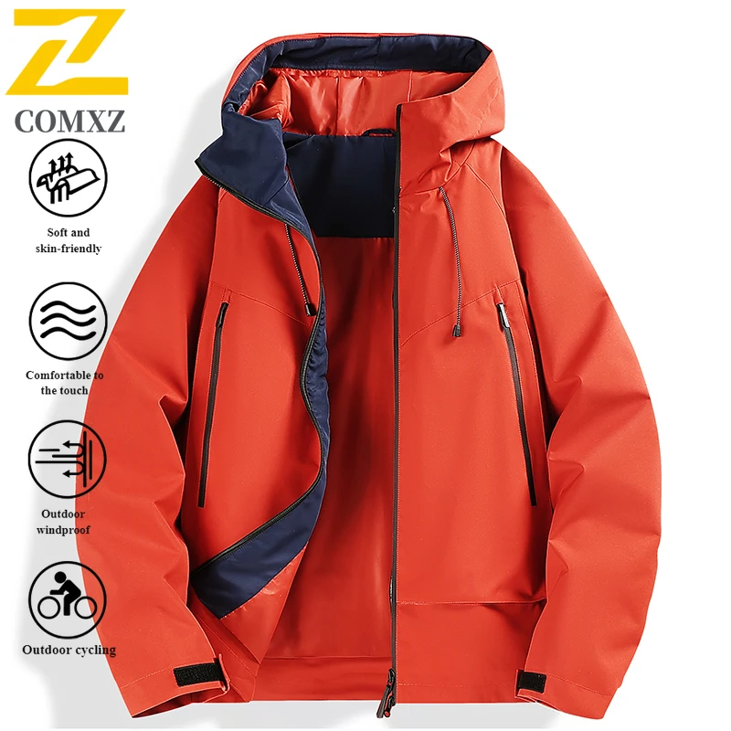 EiAO windbreaker Yama Style Solid  Men Women Waterproof Windproof Loose Fit Outdoor Jacket Coat for Hiking Camping Fishing 2025