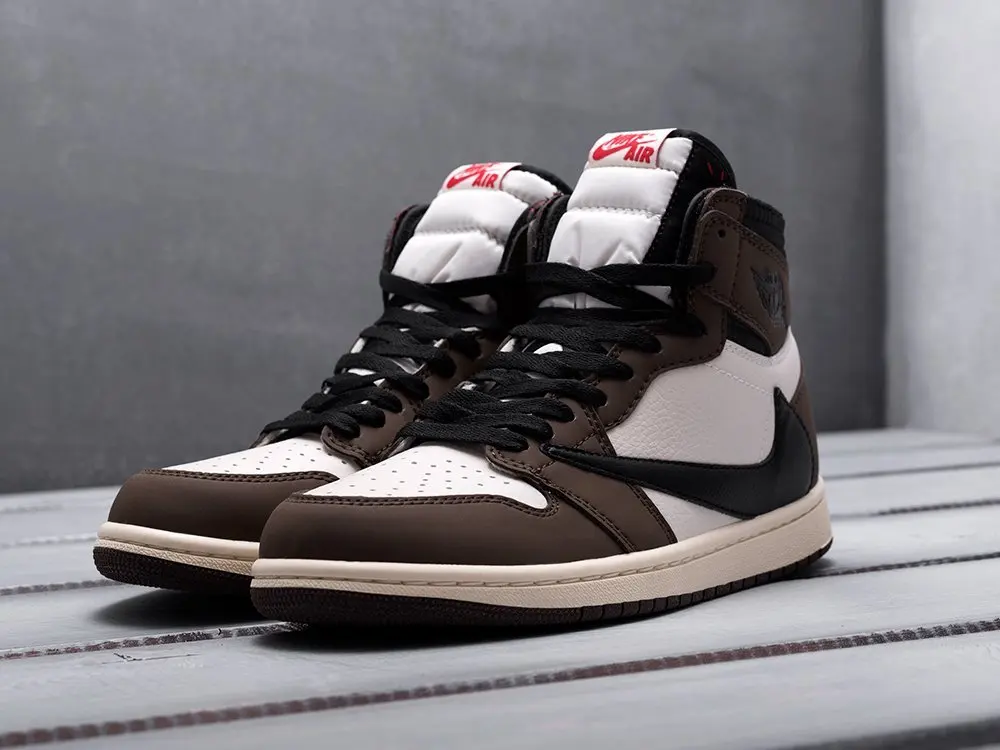 Sneakers Nike Air Jordan 1 x Travis Scott Brown demisezon male - AliExpress