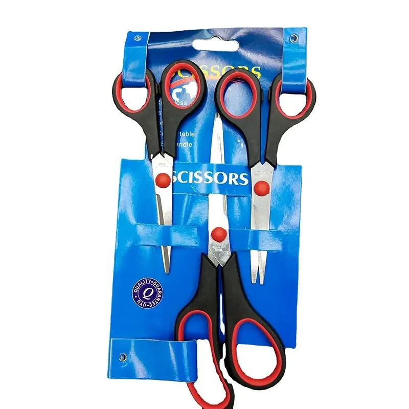 Stationery Scissors Stainless Steel Scissors Student Stationery Scissor Household Multi Functional Office Tailor Scissors Hand Cutting 3pcs