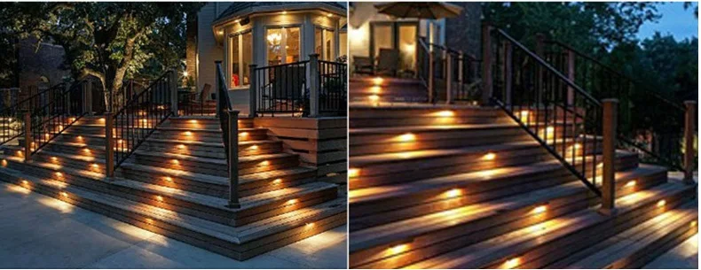 Garden Decoration Lamps IP65 Underground light 12 LED 15 LED Stair Light Step Light Recessed buried lamp indoor outdoor Staircase Step lights 85-265V