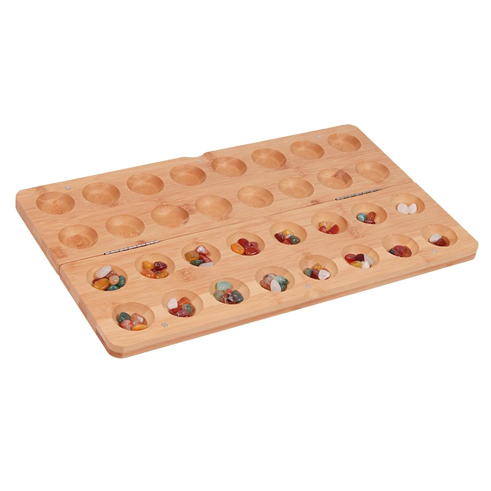 Wooden Folding Mancala Board Game 65 Stones for Adults Ages 7+ Entertainment 4