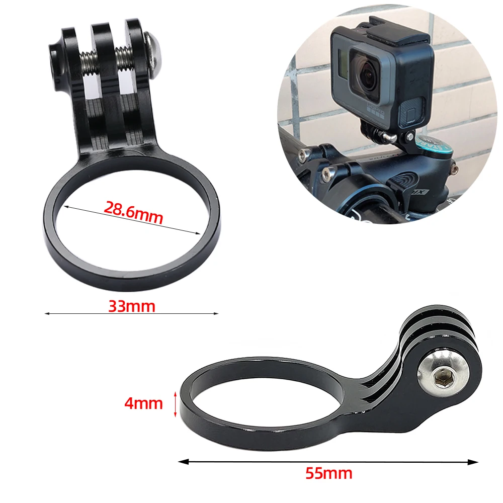 자전거 스템 헤드라이트 액션 카메라 마운트 홀더, 손전등용, Cateye Niterider Cygolite 고프로 사이클링 액세서리