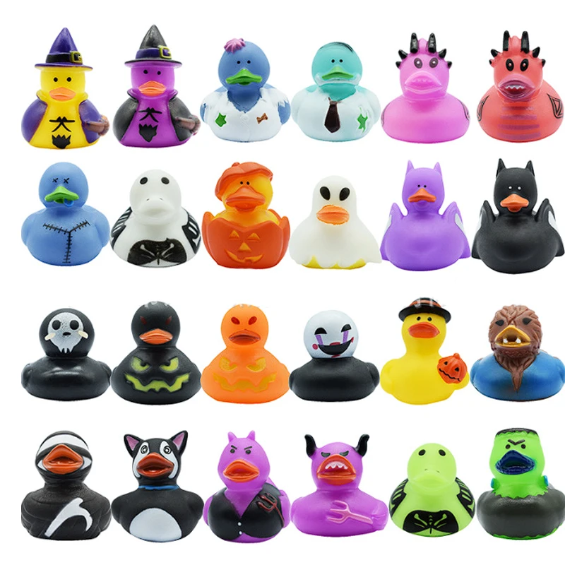 

24/48 Pack Halloween Rubber Ducks Jeep Bath Toys for Kids Toddlers Halloween Toys Halloween Party Favors Halloween Treat Gifts