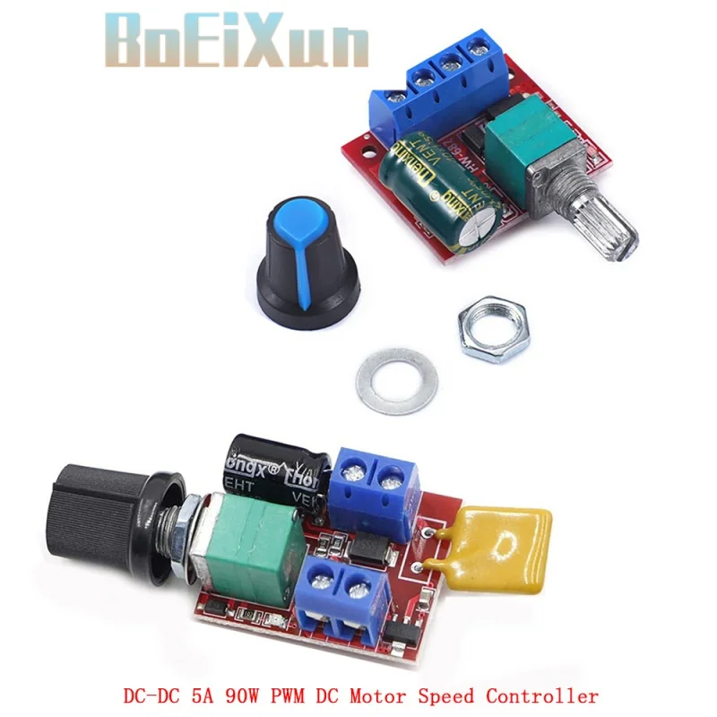 

5pcs Mini DC-DC 4.5V-35V 5A 90W PWM DC Motor Speed Controller Module Speed Regulator Control Adjust Board Switch 12V 24V PN35