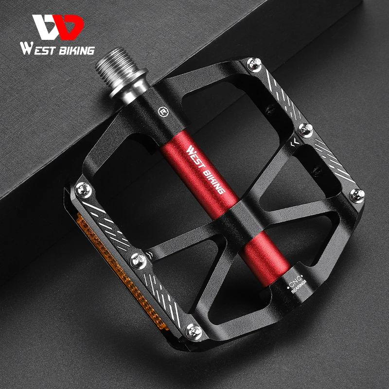 West Biking Ultralight Bicycle Pedals Flat MTB Aluminum YP0802104