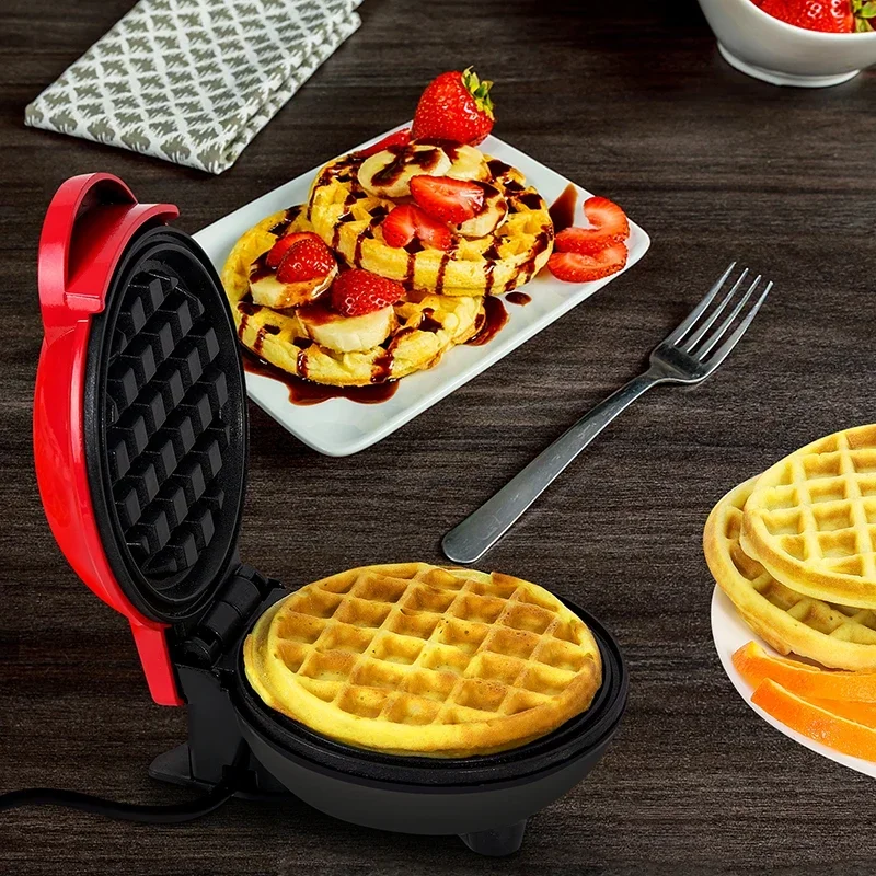 Mini Electric Waffle Maker Portable Breakfast Maker Baking Cake