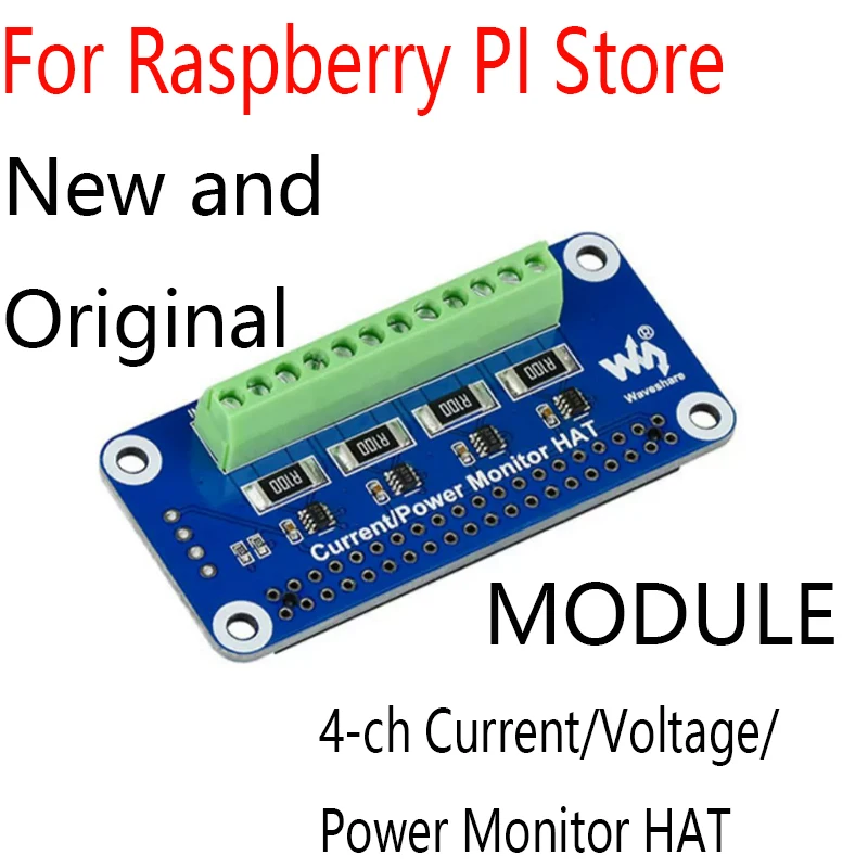 

For Raspberry Pi 4/3/2 I2C/SMBus,4-ch Current/Voltage/Power Monitor HAT
