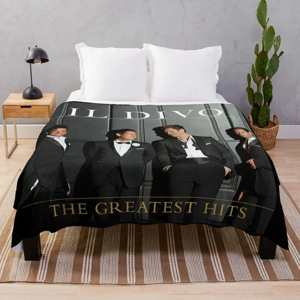 

Il Divo greatest hits deluxe 2 cd version Throw Blanket Cute Plaid Nap Dorm Room Essentials Decorative Beds Blankets