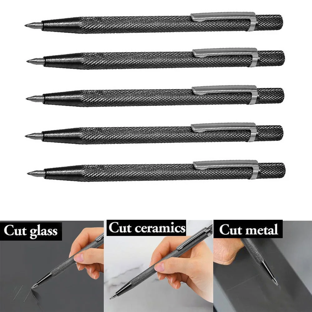 4PCS Metal Tile Cutting Pen For Tile Cutting For Ceramic Wood Carving Tungsten Carbide Tip Scriber Pen Marking Engraving Pen