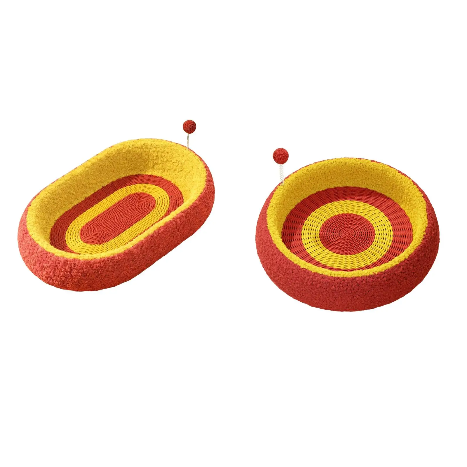 Cat Scratcher Multipurpose Wear Resistant Easy Clean Sturdy with Ball Lounge Scratch Pad for Claws Sharpening Training Playing Cat Scratcher Multipurpose Wear Resistant Easy Clean Sturdy with Ball Lounge Scratch Pad for Claws Sharpening Training Playing