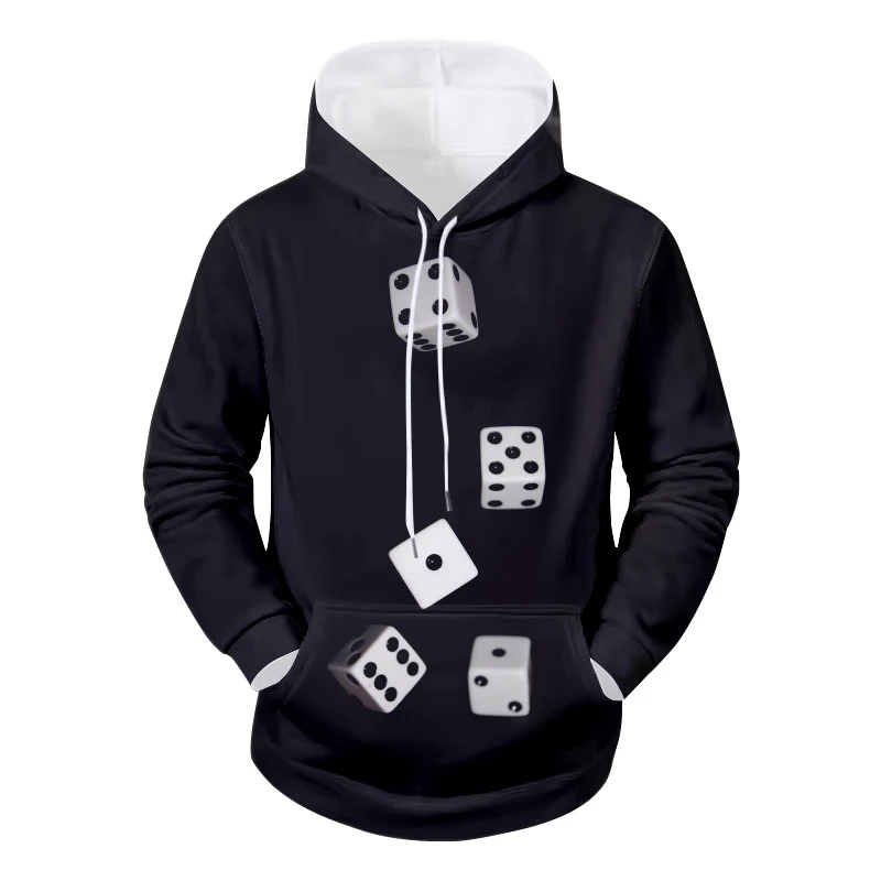 Dice Fashion Style 3D Printed Hoodies Unisex Pullovers Hoodie Casual Sweatshirts
