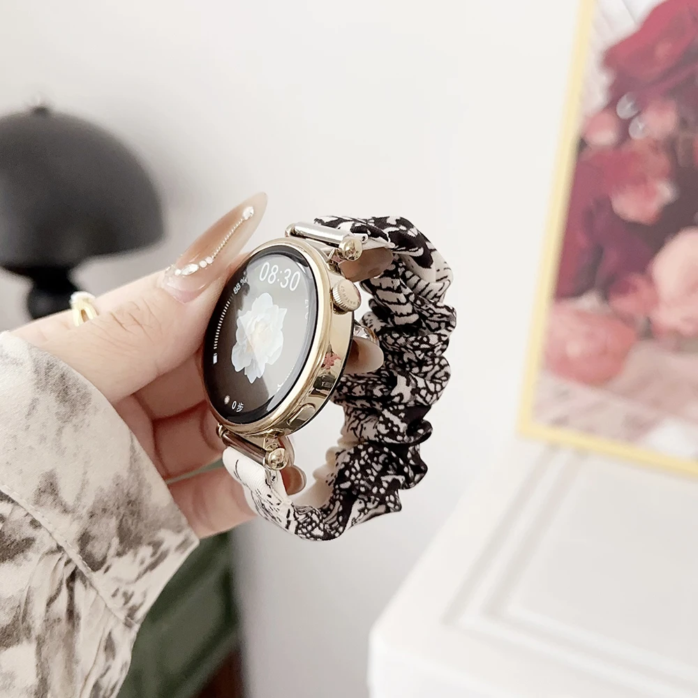 Stylish Stretch Fabric Scrunchies Watch Band - Quick Release Wristband