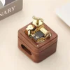 Wooden Music Box 18 Tones Sapele Musical Box Game Theme Song Tori No Uta City in The Sky Birthday Present Children's Day Gifts 6