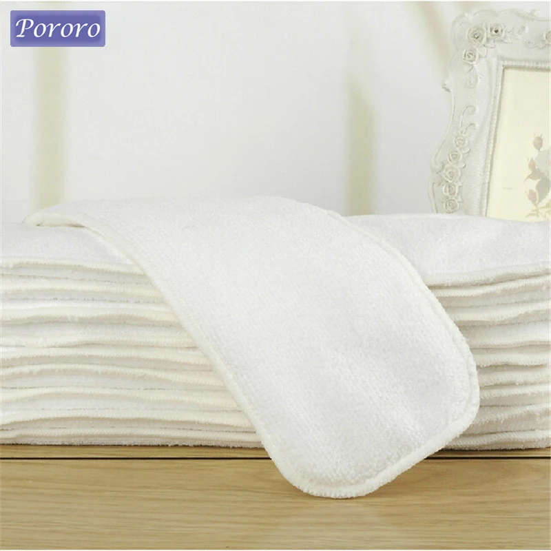 Riutilizzabili Baby Cloth Diaper Nappy Liners Inserisci 3 Strati Lavabili Traspiranti Fasciatoio Baby Cloth Diaper Inserti 13.5X35 Cm