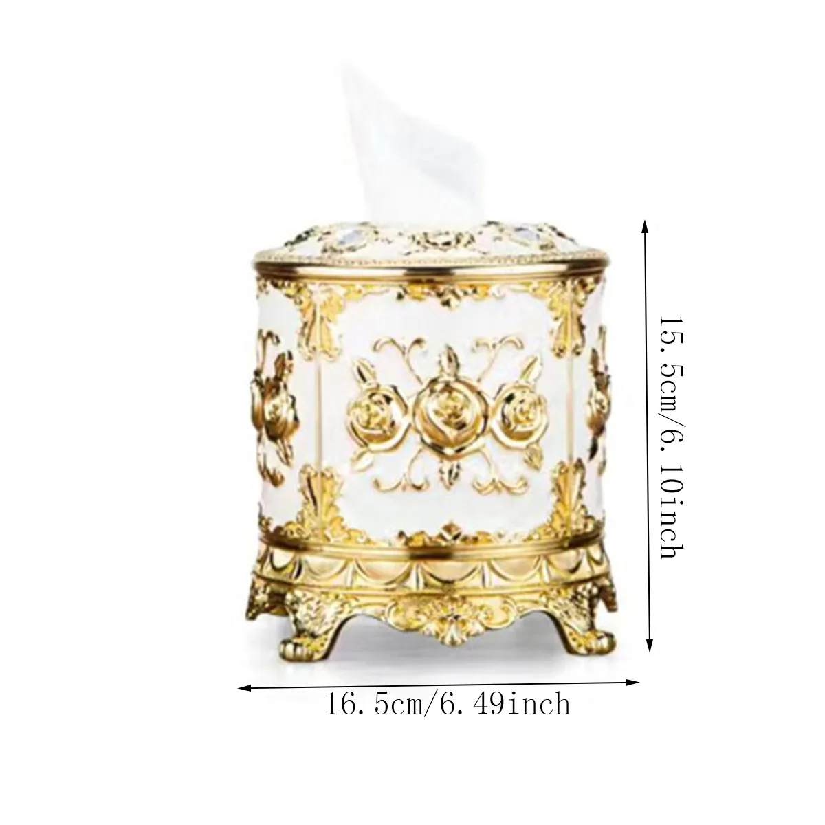 1PC circular tissue box living room cylindrical roll paper box cylindrical hollow roll paper box desktop tissue storage box 6