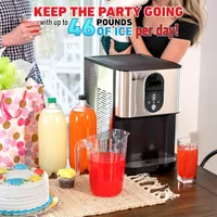 Deco Chef Self Dispensing Nugget Ice Maker Countertop, 46LB Per Day Automatic Chewable Ice, 1.8LB Per Hour 2