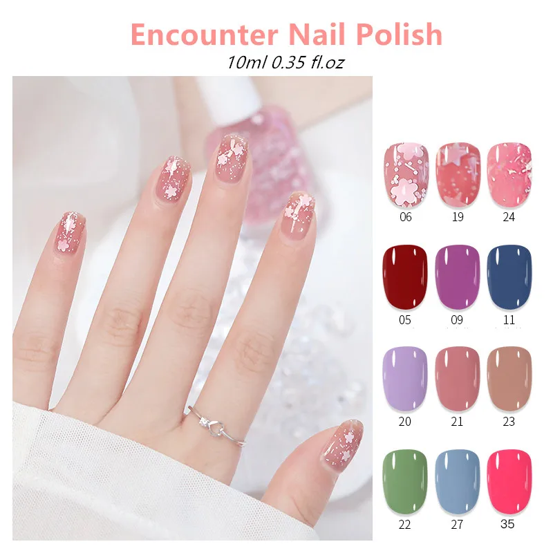 

10ml Nail Polish Easy Peel Off- Water Based Regular Not Gel, Non Toxic Quick Dry, No Baking UV LED Odorless Nail Care 40 colors