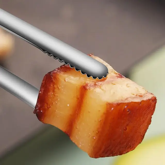 Konyhai Fogók Rozsdamentes Acél Élelmiszer-Klip Nem Csúszás Tálaló Bbq Hús Saláta Kenyér Kiegészítők Főzőedények - Image 3