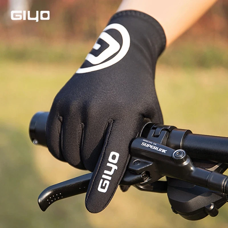 GIYO Bicycle Winter Gloves MTB Road Bike Thicken Warm Touch Screen Full Finger Gloves Cycling Outdoor Sports Thermal Mittens 6