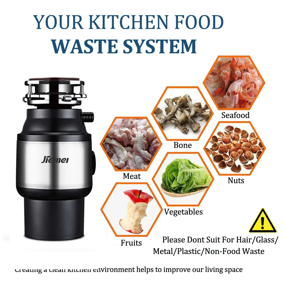 Kitchen Sink Waste Machine Electric Waste Processor Food Disposers Garbage Disposal Machine