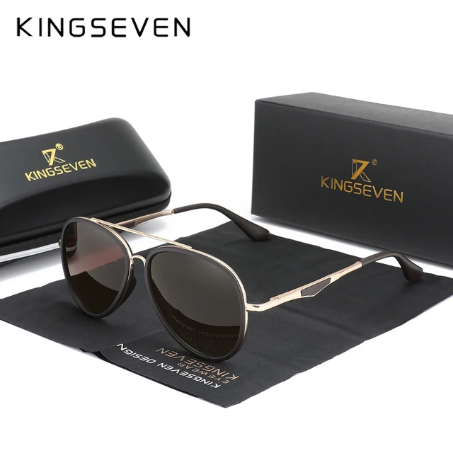KINGSEVEN 2022 Brand Classic Pilot Polarized Sunglasses Men's Driving