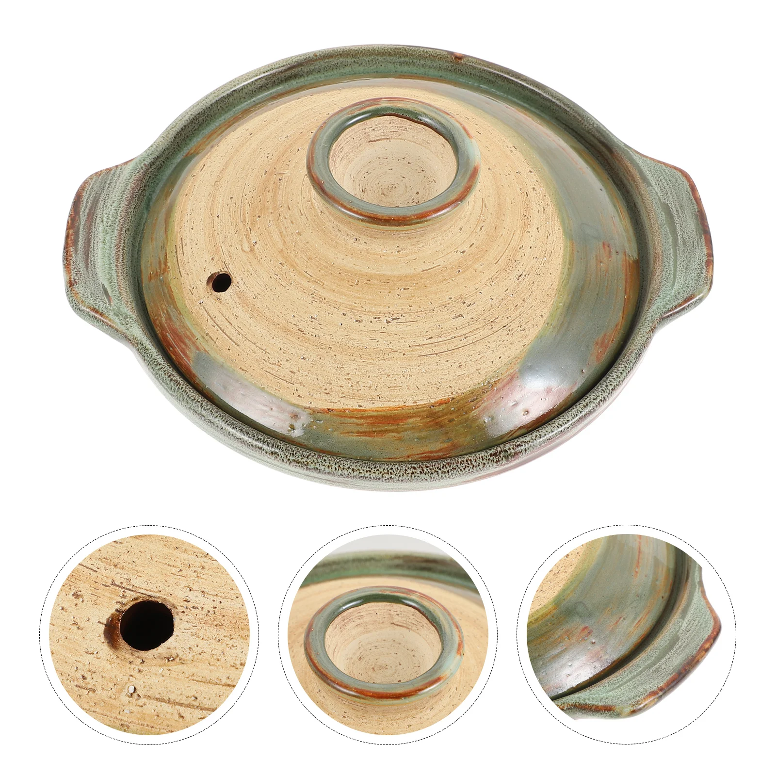 Pot Ceramic Casserole Cooking Clay Stew Cookware Japanese Shabu Soup