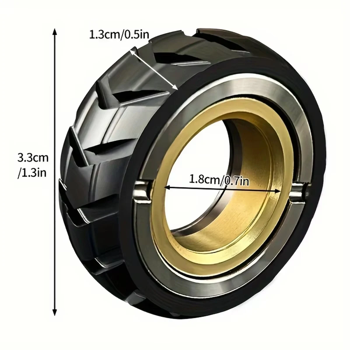 Fidget Toys Anti Stress Ring Slider Magnetic Metal Stainless Steel ADHD