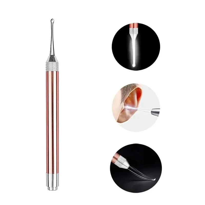Led Torcia Earpick Baby Ear Cleaner Endoscopio Penlight Spoon Pulizia Orecchio Curette Cucchiaio Leggero Con Lente D'Ingrandimento Rimozione Cerume