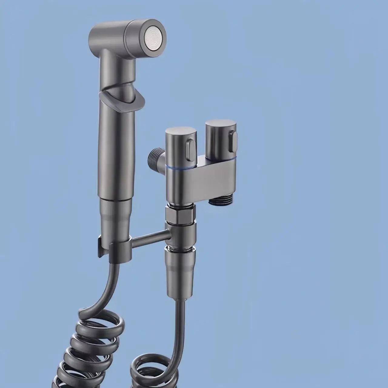 Bidet Toilet Sprayer Set Spray Water Bathroom Handheld Bidet Sprayer Toilet Shower Double Outlet Angle Valve Toilet Accessories 6